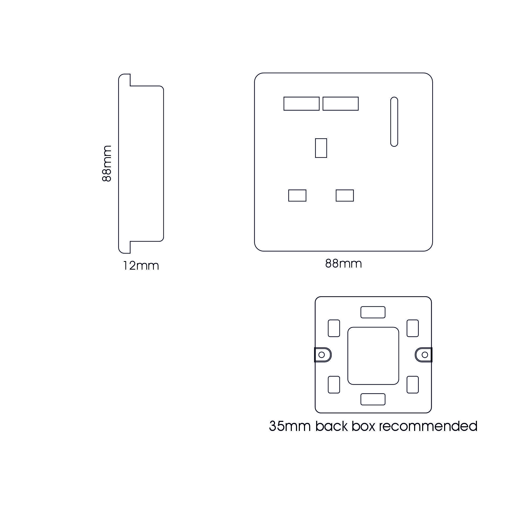ART-SKT13USBBT  1 Gang 13Amp Switched Single Socket With 2 x USB Bright Teal
